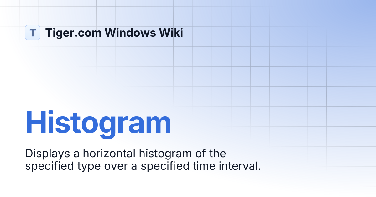 Histogram | English | Tiger.com Windows Wiki
