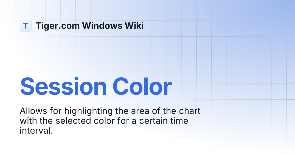 Session Color | English | Tiger.com Windows Wiki